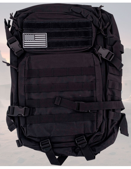 Black Tactical Backpack 35-40L with...