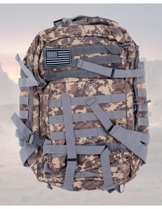 Tactical Backpack 35-40L Digital Camo with MOLLE System 2