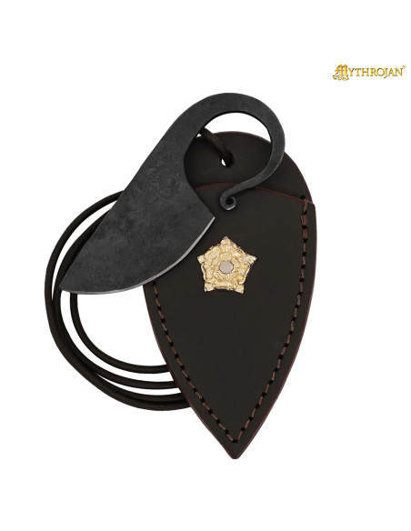 Forged Celtic Neck Knife with Lion...