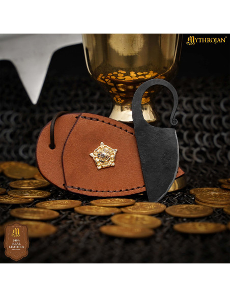 Forged Iron Knife with Decorative...