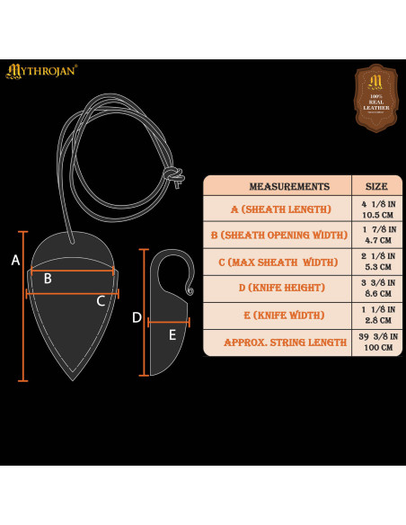 Forged Iron Knife with Decorative...