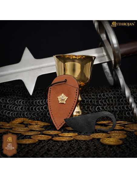 Forged Iron Knife with Decorative...