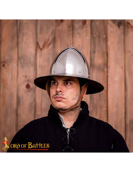 14th Century Polished Steel Kettle...