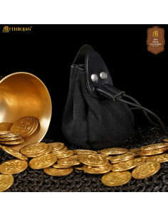 Medieval Suede Pouch with Belt Cord 2