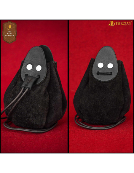 Medieval Suede Pouch with Belt Cord