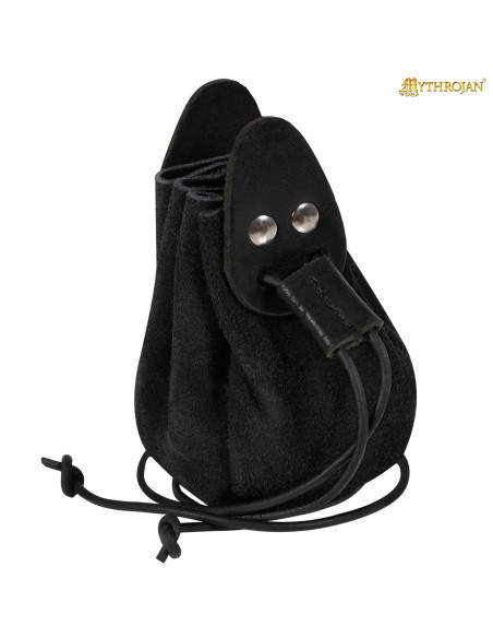 Medieval Suede Pouch with Belt Cord