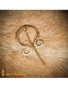 Golden Polished Brass Viking Cloak Fastener