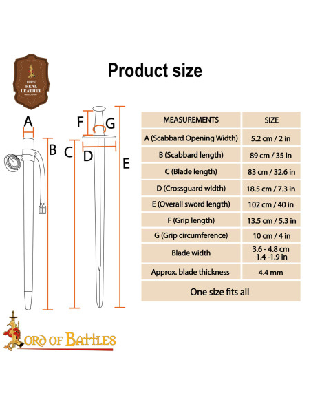 Norman Sword Type XI Tempered Steel...