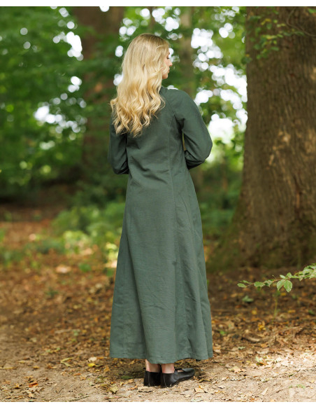 Medieval dress model Jovina, green color