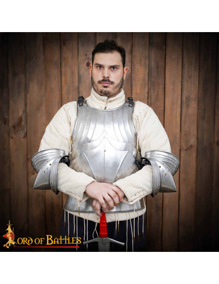 18G Steel Elbow Guards in German...