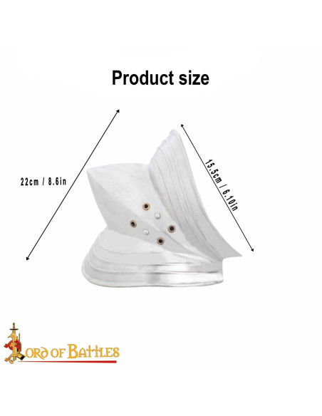 18G Steel Elbow Guards in German...