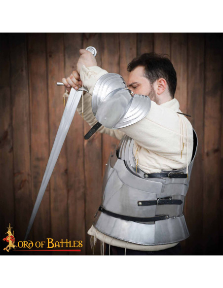 18G Steel Elbow Guards in German...