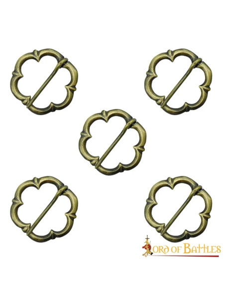 Set of 5 Medieval Decorative Brooches...