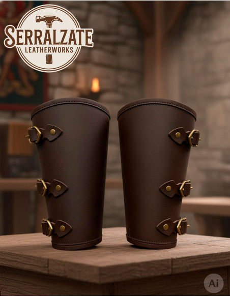 Medieval Warrior Bracelets, Brown