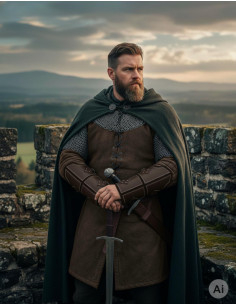 Genuine Brown Leather Medieval Warrior Greaves