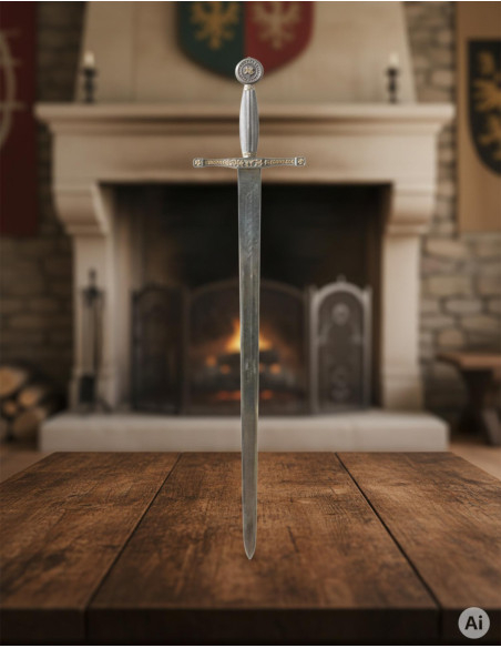 Excalibur sword in silver and gold...