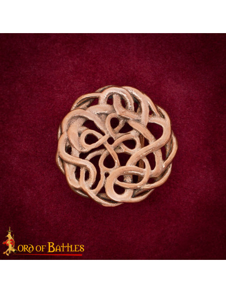 Celtic belt buckle in solid bronze
