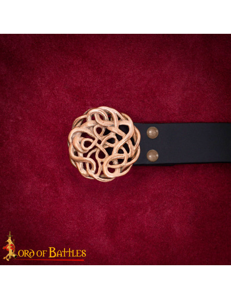 Celtic belt buckle in solid bronze
