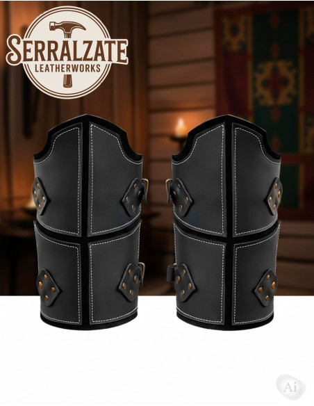 Gothic Medieval Warrior Greaves in...