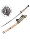 Traditional Japanese Decorative Katana with Silver Details