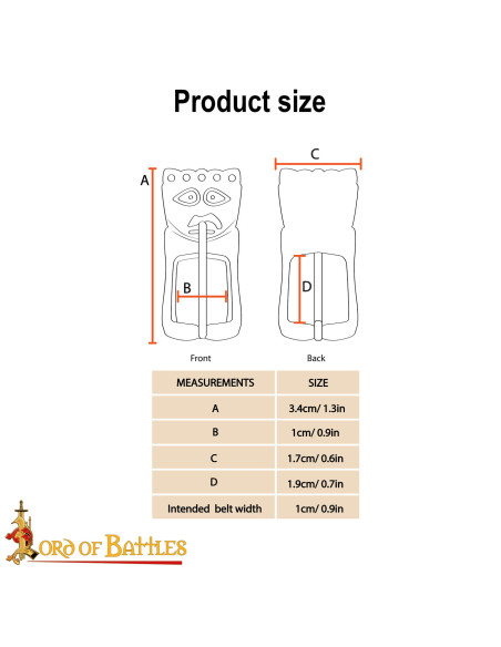 14th Century Brass Medieval Buckle,...