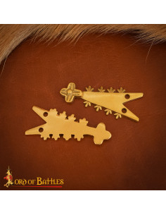 Renaissance Medieval Belt Tip in Brass 2