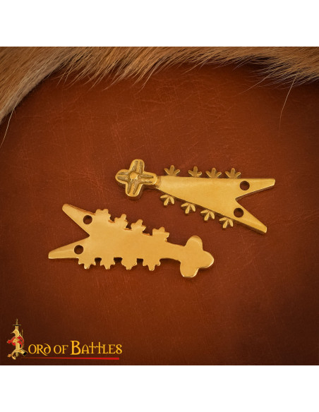 Renaissance Medieval Belt Tip in Brass