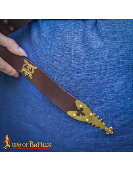 Renaissance Medieval Belt Tip in Brass