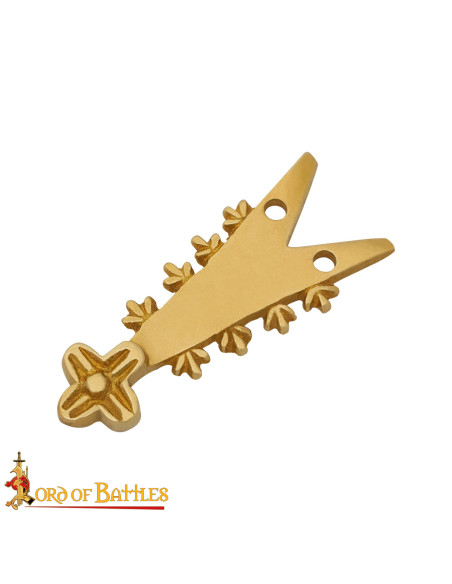 Renaissance Medieval Belt Tip in Brass
