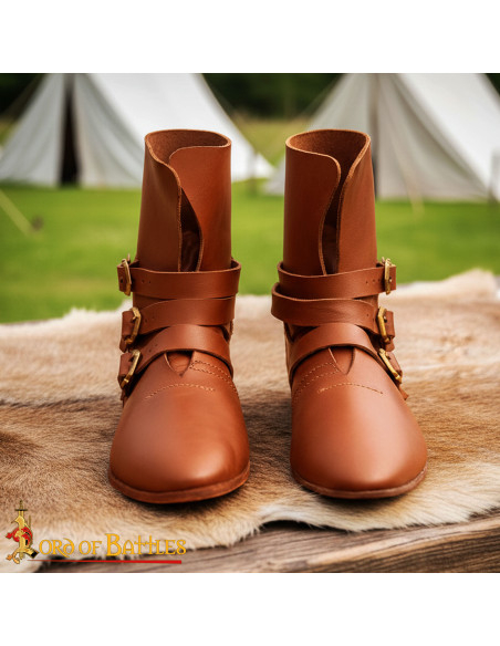 15th Century Brown Leather Medieval...