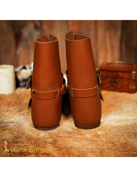 15th Century Brown Leather Medieval...