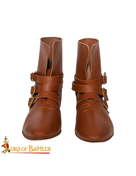 15th Century Brown Leather Medieval...