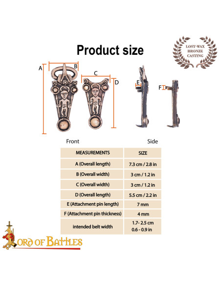 Celtic Belt Buckle in Cast Bronze...