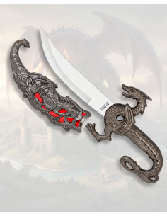 Medieval Decorative Fantasy Dragon Dagger with Scabbard