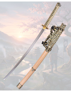 Decorative Tachi 102 cm Wooden Sheath Braided Handle