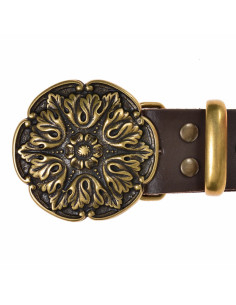Authentic Floral Design Vegetable Tanned Leather Belt 2