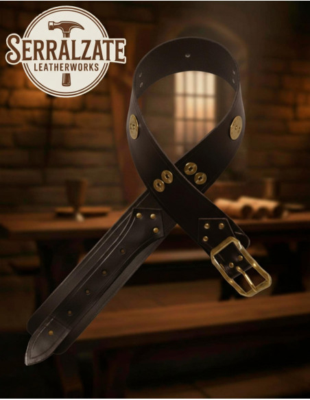 Wide Medieval Belt Dark Brown...