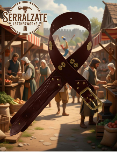Wide Medieval Belt Dark Brown...