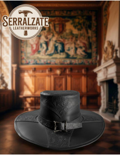 Deluxe Black Renaissance Musketeer Hat 2