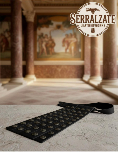 Roman Military Belt Black Leather, 4...