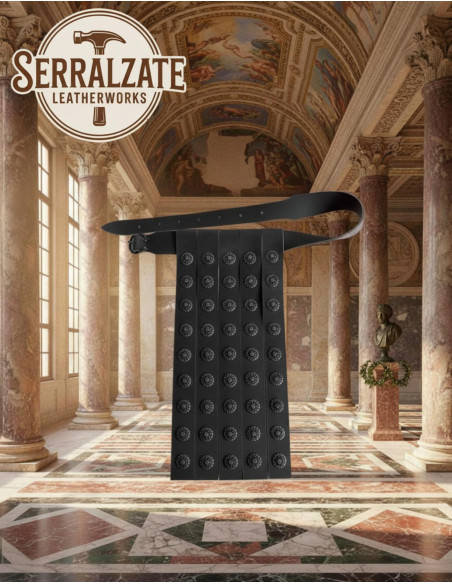 Roman Military Belt Black Leather, 4...