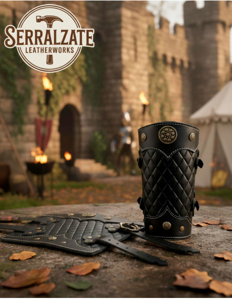 Black Leather Bertrand Bracelets for...