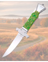 Pocket Knife Mirror Steel Green Handle 9.3 cm