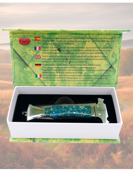 Pocket Knife Mirror Finish Steel Blue...