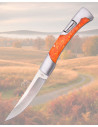 Third 440 Steel Folding Knife with Fluorescent Orange Acrylic Handle