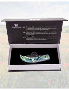 Rustic Folding Knife by Tramuntana Knives with Abalone... 2