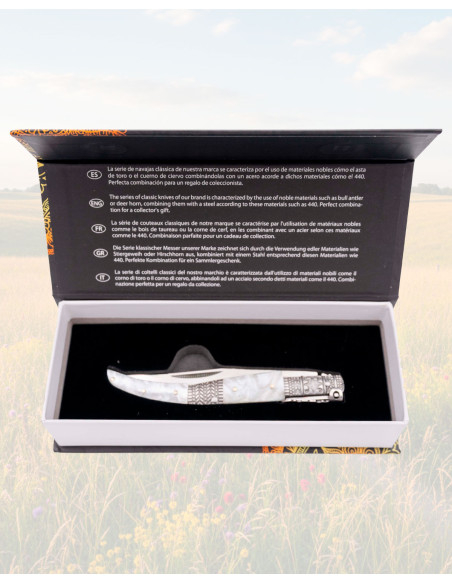 Pearl Silk Ratchet Knife 440 Steel...