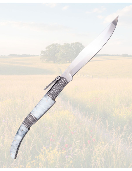 Pearl Silk Ratchet Knife 440 Steel...