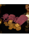 Pack of 2 Medieval Suede Pouches, Burgundy