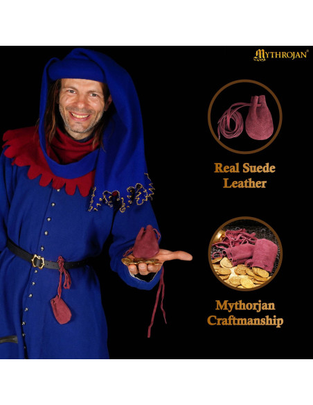 Pack of 2 Medieval Suede Pouches,...